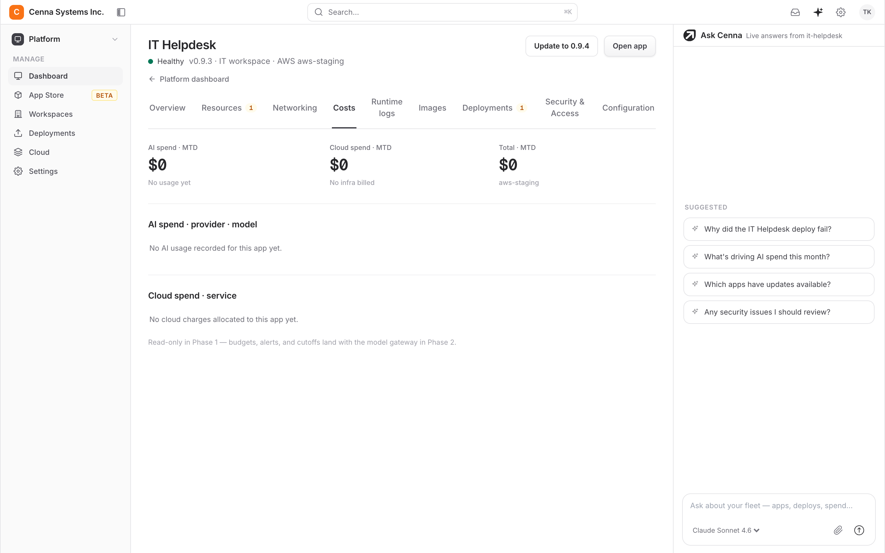 IT Helpdesk costs by model and cloud service